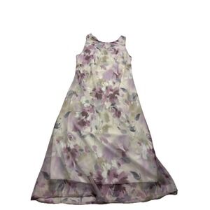 Connected Apparel Womens 6 Open Back Chiffon Dress Floral Fairy Bloomcore VTG